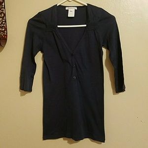 Vanessa Bruno 3/4 sleeve Henley button top